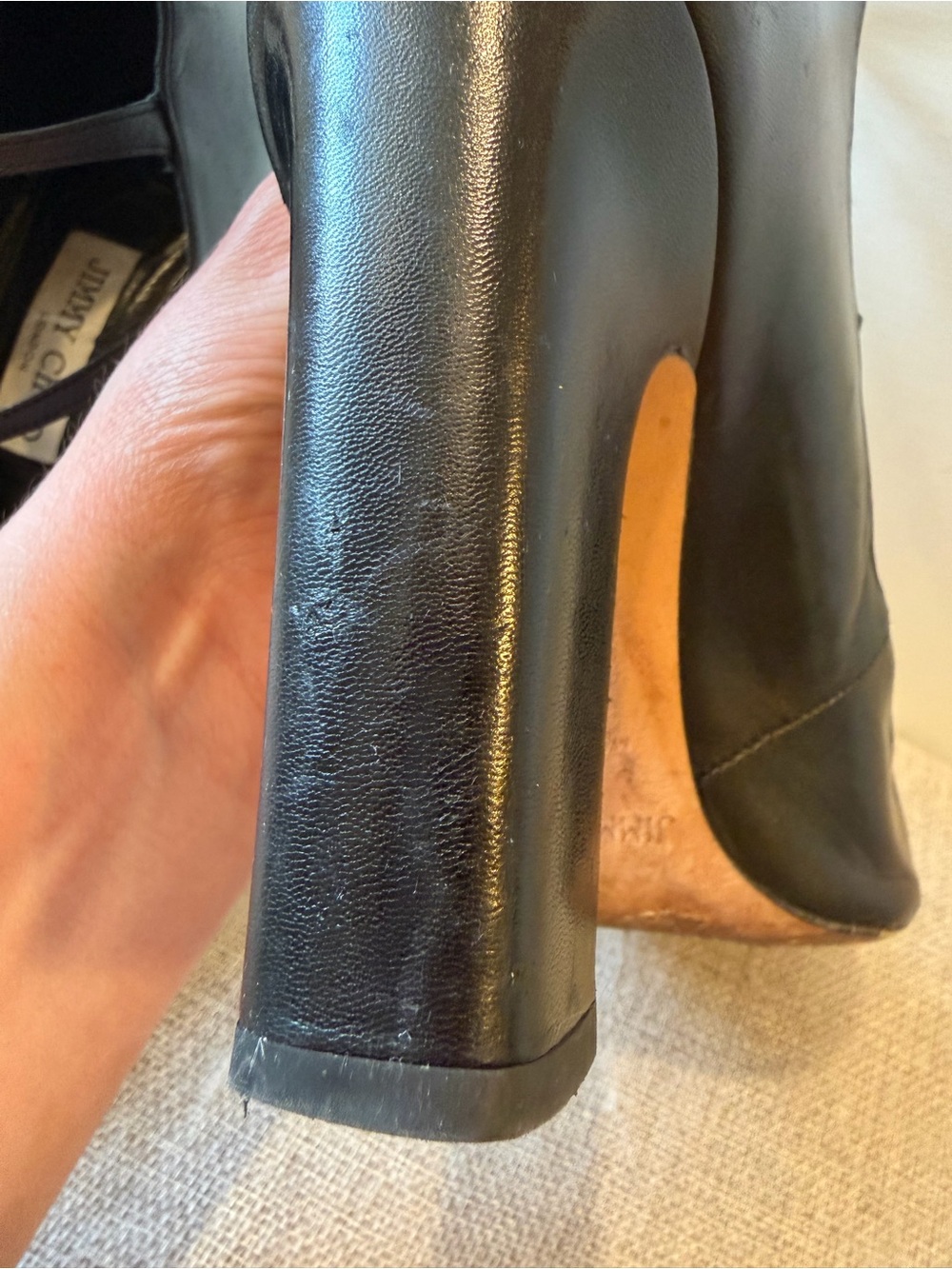 AUTHENTIC Jimmy Choo Black Venice 100 Heels in 37.5 (US women’s 7/7.5) - Picture 16 of 16